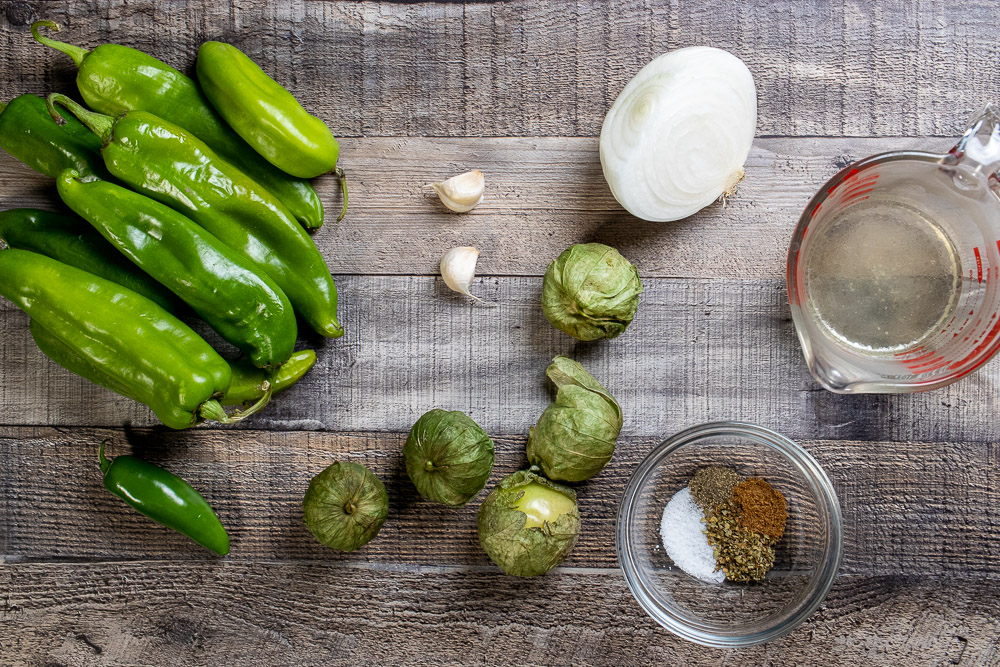 ingredients for Hatch chile enchilada sauce
