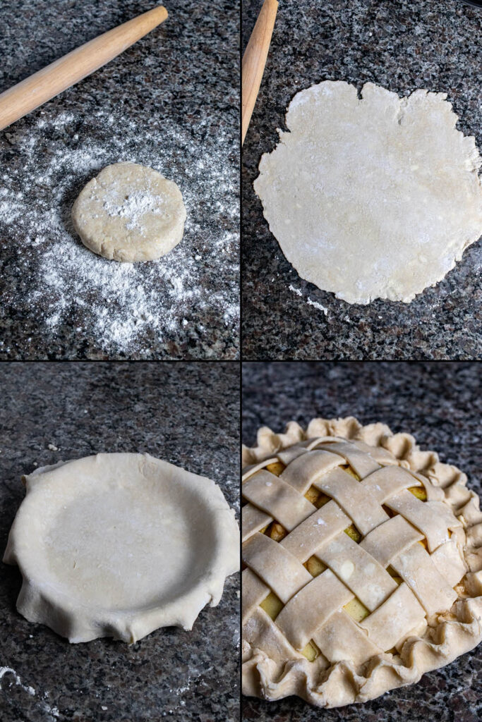 rolling out an all-butter pie crust