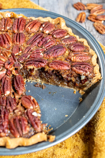 Browned Butter Bourbon Pecan Pie - The Night Owl Chef
