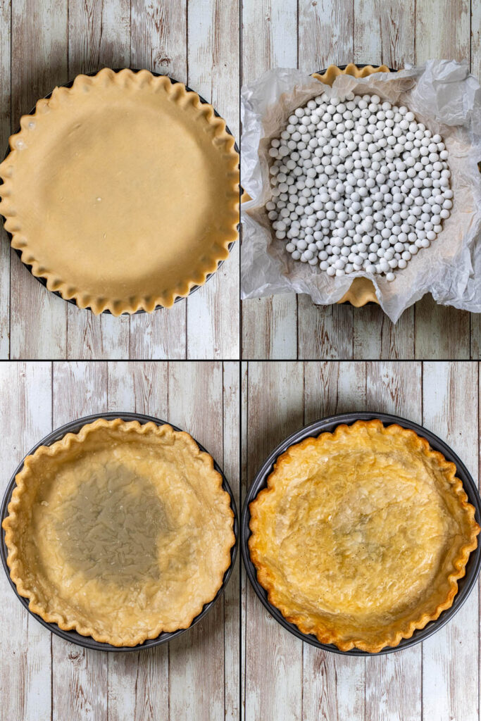 4 steps to par-baking a pie crust