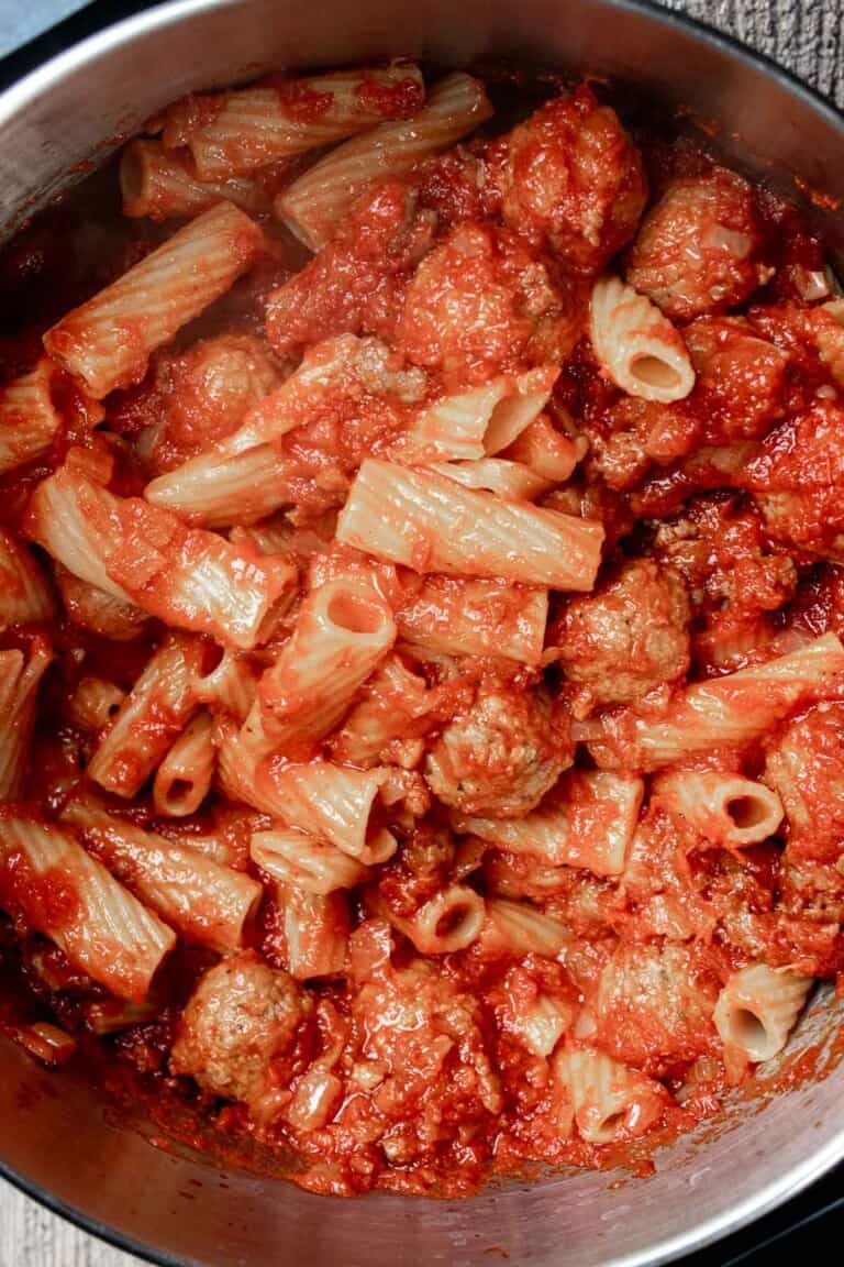 Baked Rigatoni with Italian Sausage & Meatballs (no ricotta) - The ...