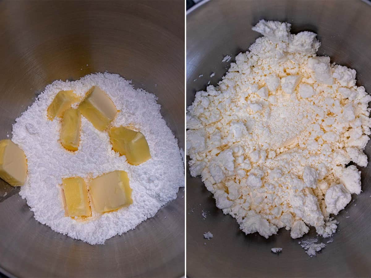 Butter and powdered sugar creamed together.
