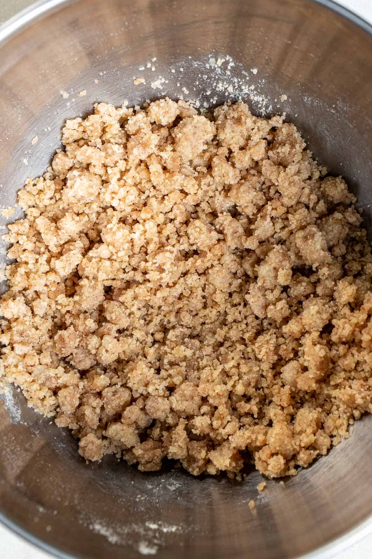 Crumb topping for apple muffins.